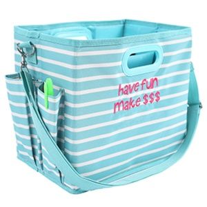 Initials, Inc. Systamagic Caddy - Aqua Stripe